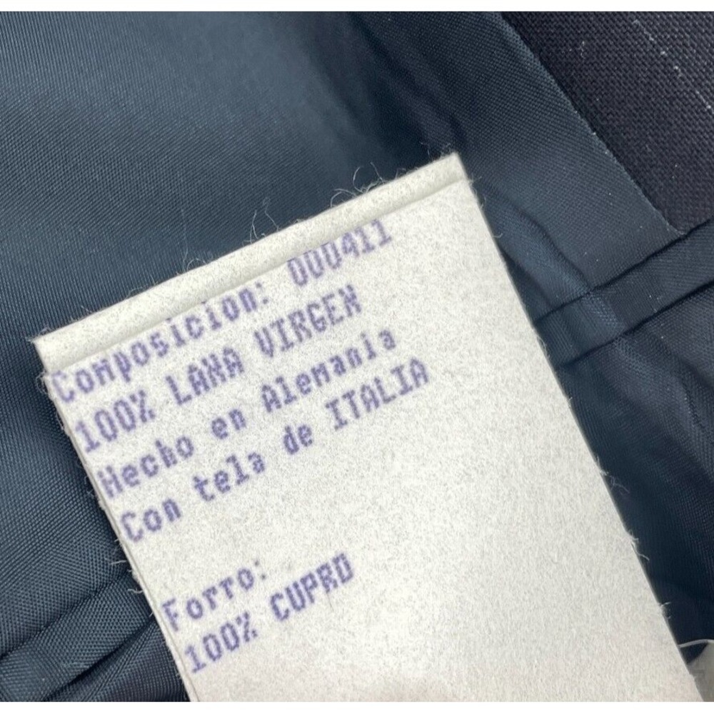 Hugo Boss Jacket 44R Angelico Lanificio Cerruti Wool Pinstripe Navy Blue Suit - Picture 9 of 15